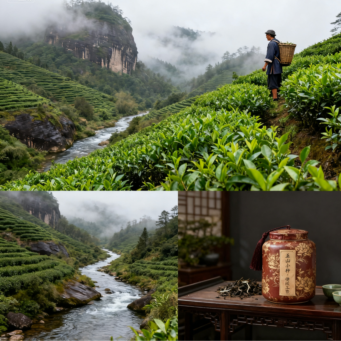 Traditional Lapsang Souchong Black Tea Zheng Shan Xiao Zhong loose leaf packaging