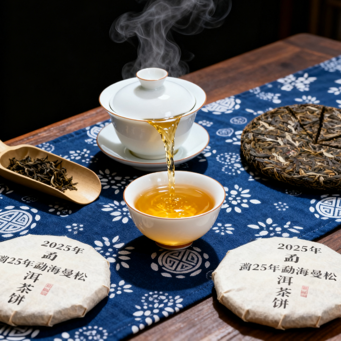 2012 Ripe Pu-erh tea brick – side angle