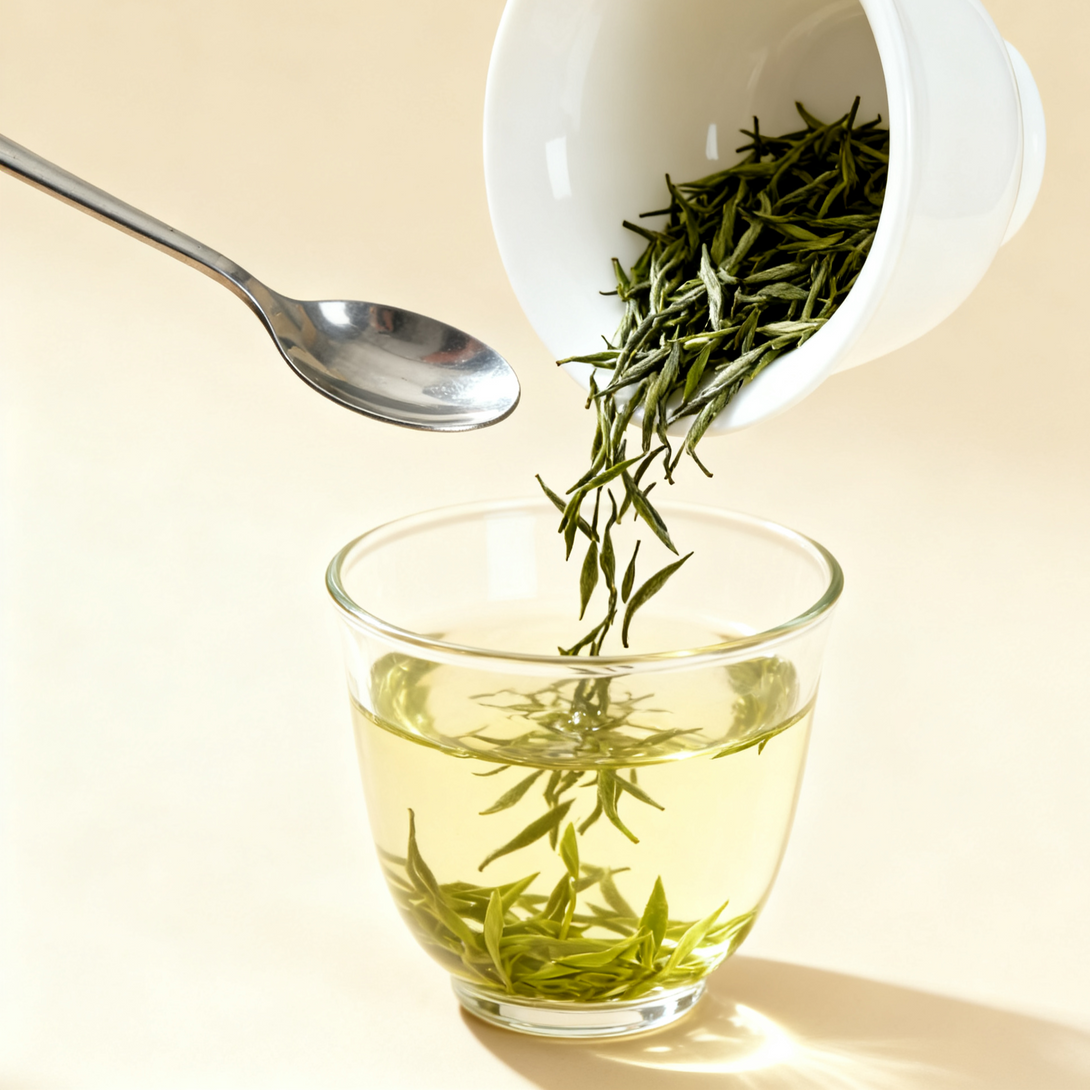 Organic Hair Tip Premium Green Tea loose leaf dry leaves