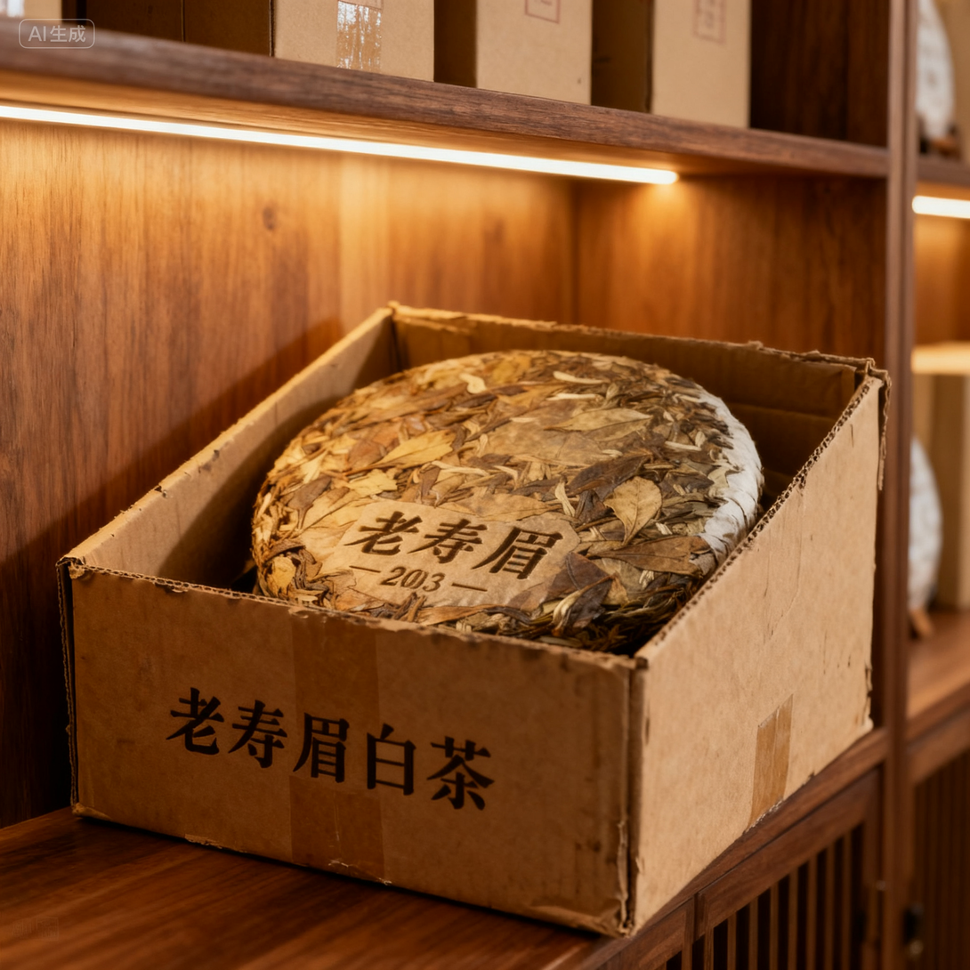 Organic aged white tea cake with honey aroma