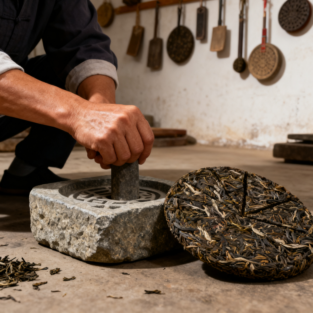 2006 Yunnan Sheng Pu-erh Tea Cake – front view