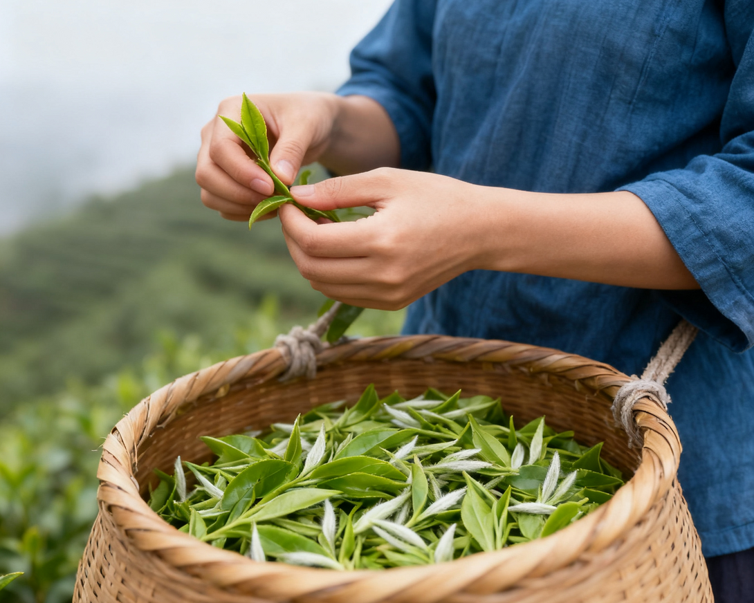 Golden amber liquor of Da Hong Pao Wuyi Yancha tea