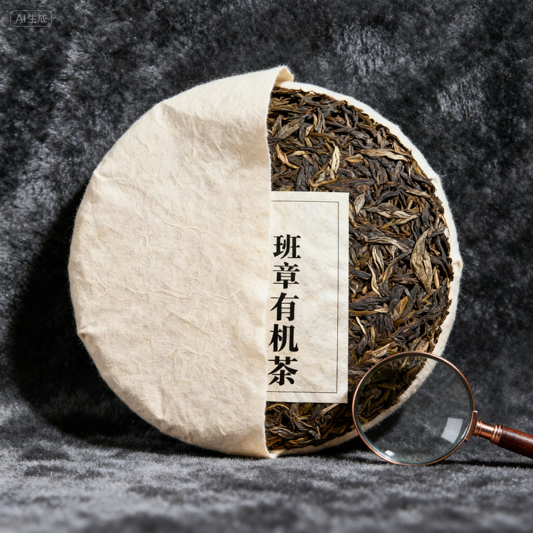 Organic Ban Zhang shou pu-erh tea with earthy cocoa aroma
