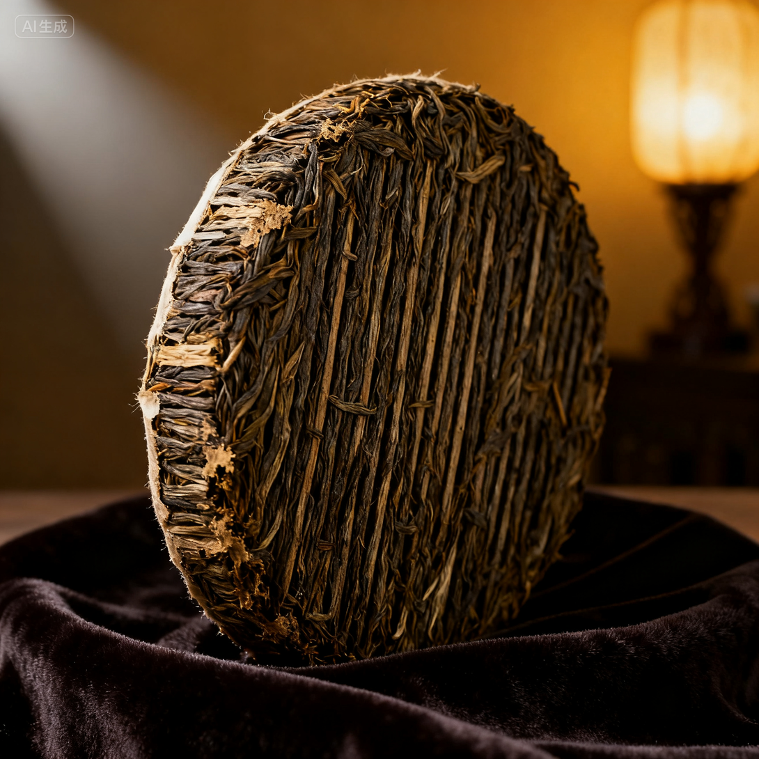 Whole round 1998 aged Pu-erh tea cake, collectible Chinese fermented tea