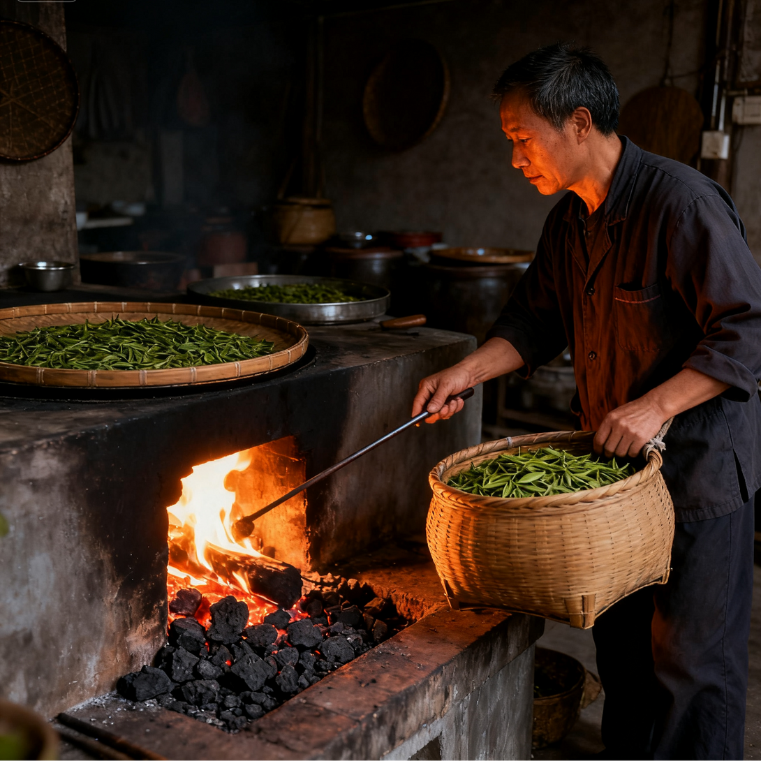 Cup of Da Hong Pao Wuyi Cliff Tea with floral aroma