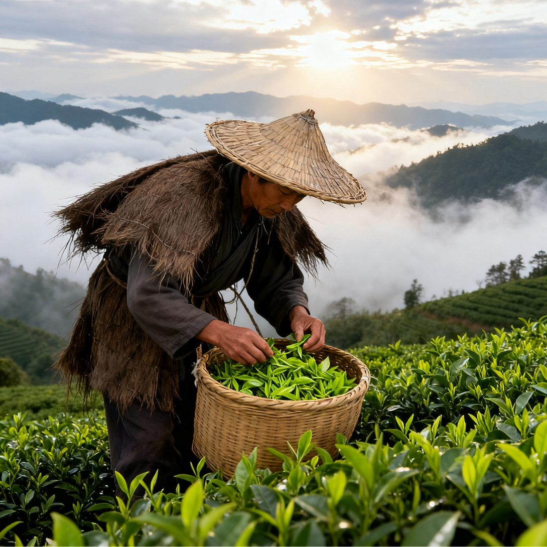 Enjoying roasted Iron Buddha Oolong Gongfu tea for relaxation and wellness