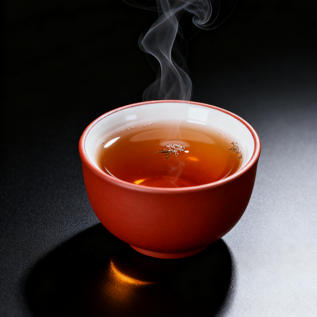 Aged wild old tree pu-erh tea cake close-up
