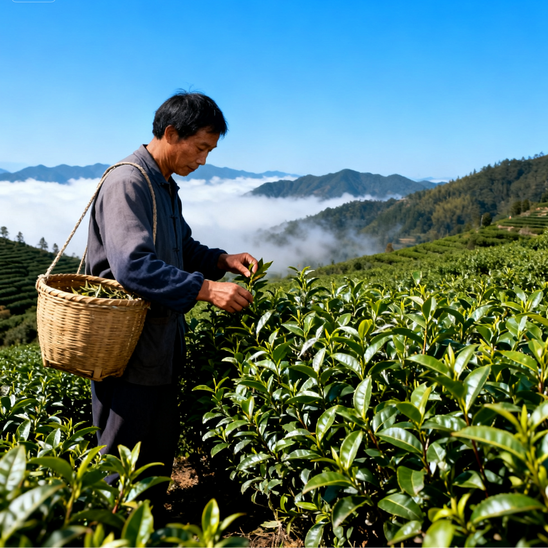 Loose White Eyebrow Shoumei leaves – Fuding aged white tea detail