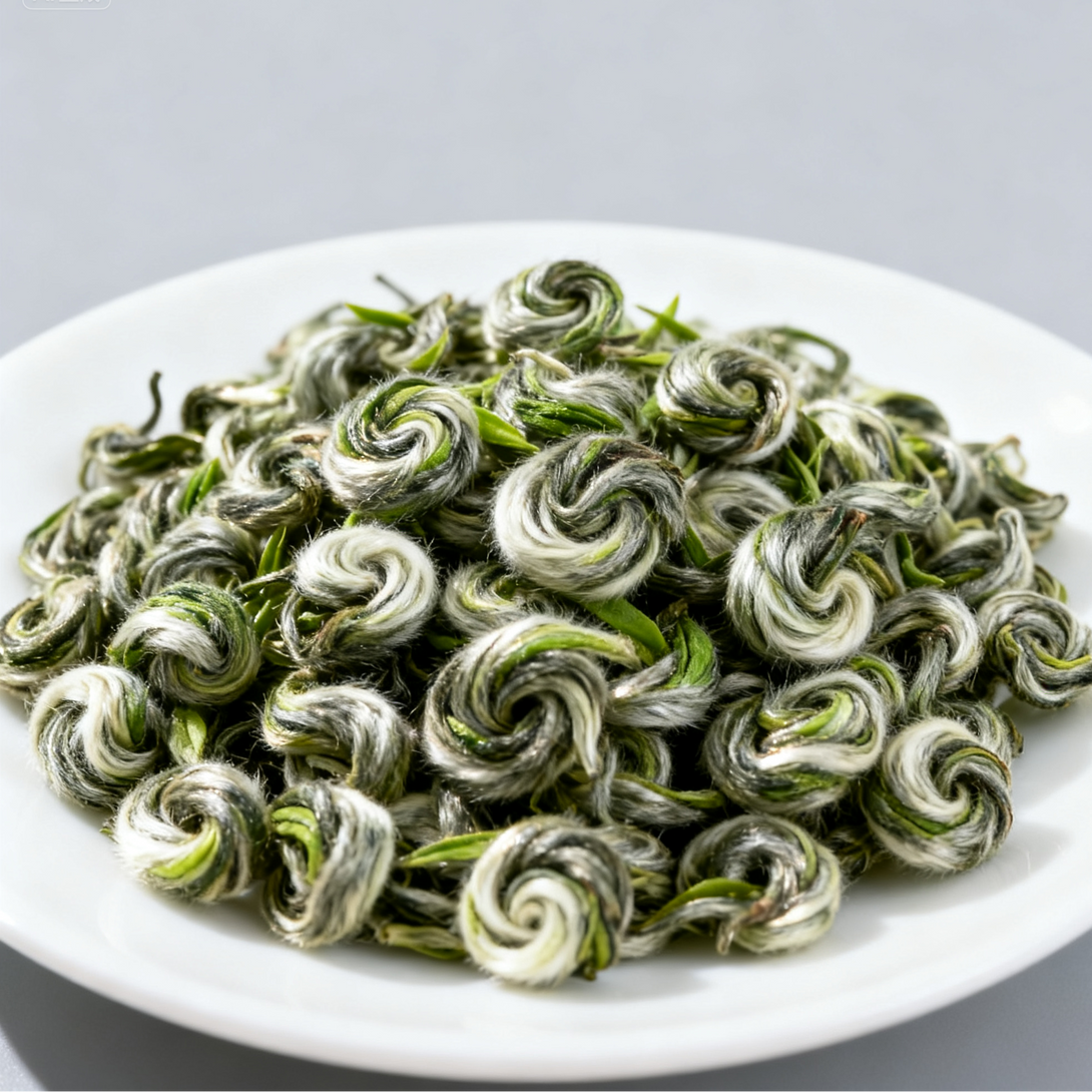 Gift box with Bi Luo Chun Green Tea from Jiangsu for tea lovers